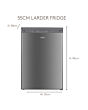 Sabichi HL128IX 55cm Under Counter Fridge Inox
