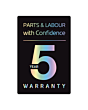 LG W4X1095NNK 9kg/5kg 1400 Spin Washer Dryer Gloss Black
