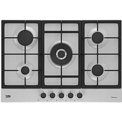 Beko HIAW75225SXE 75cm Gas Hob with Front Controls