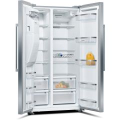 Bosch KAD93AIERG 90cm No Frost American Fridge Freezer - Brushed Steel