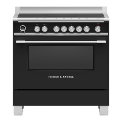 Fisher & Paykel 90cm Induction Pyrolytic Cooker - Black