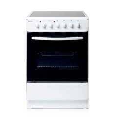 Haden HEC60W 60cm Single Oven Electric Cooker with Ceramic Hob - White