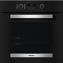 Miele H 2465 BP 59.5cm Built In Electric Single Oven - Black & Stainless Steel