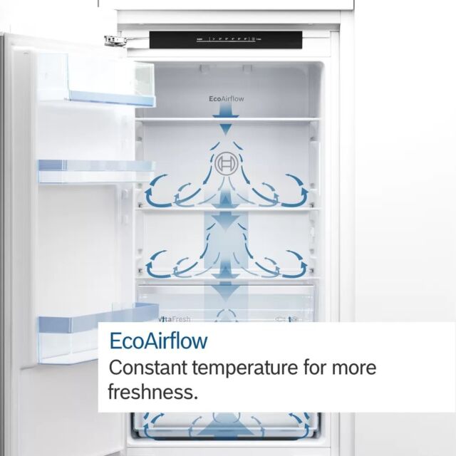 Bosch KIR21NSE0G 54.1cm Built-In Undercounter Larder Fridge - White