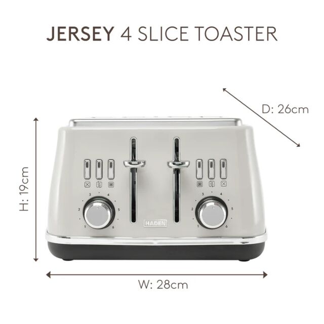 Haden 205995 Cotswold Putty 4 Slice Toaster