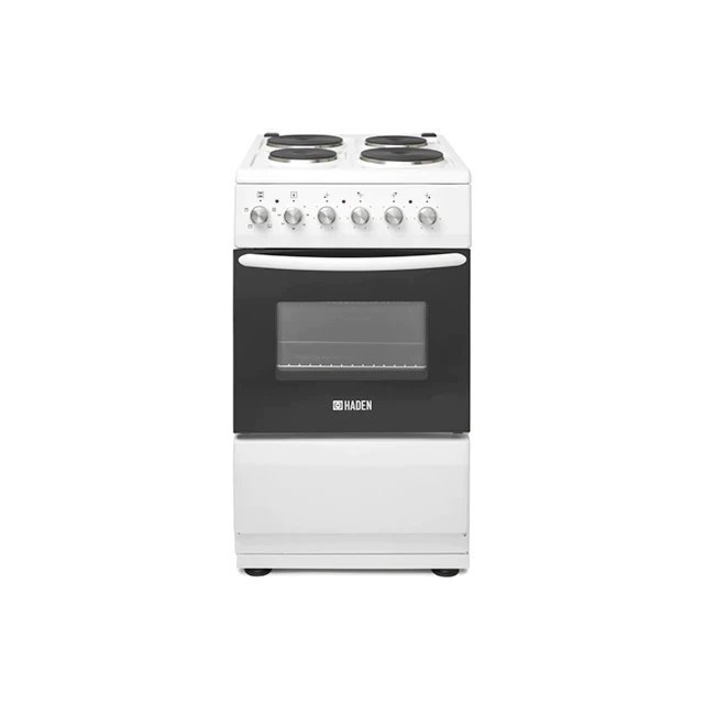 Haden HES051W 50cm Single Oven Electric Cooker with Sealed Plate Hob - White