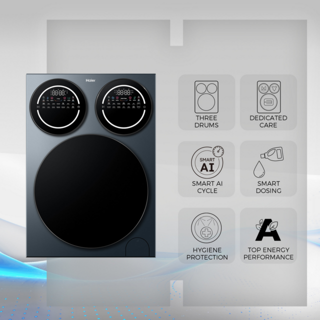 Haier HW12BD14697CU1UK 10kg Washer Dryer Graphite