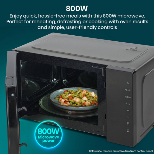 Hisense H23MOBS5H4UK 23L Solo Microwave in Black