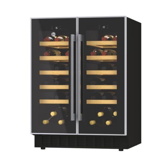 Hoover HWCB 60D UK/N HWCB60DUK/N 59.5cm Built In Wine Cooler - Black