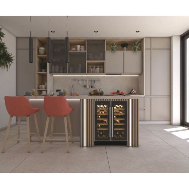 Hoover HWCB 60D UK/N HWCB60DUK/N 59.5cm Built In Wine Cooler - Black