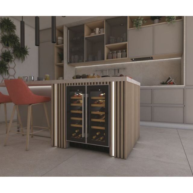 Hoover HWCB 60D UK/N HWCB60DUK/N 59.5cm Built In Wine Cooler - Black