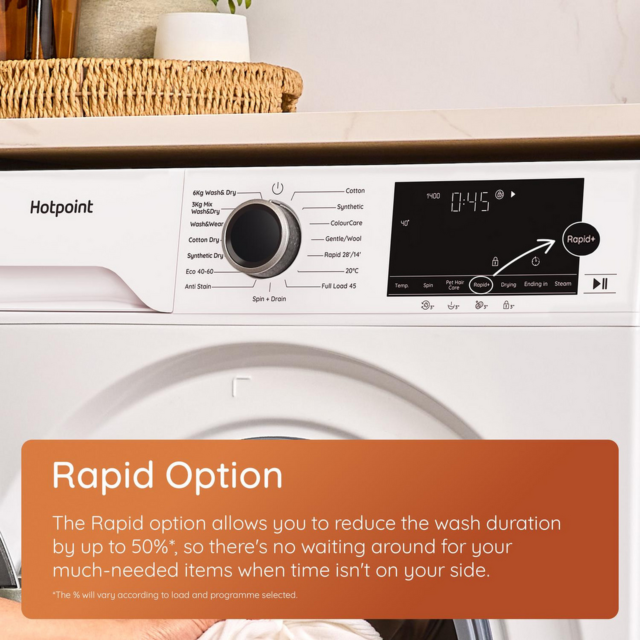 Hotpoint HBD8680GANTISTA 8kg/6kg Washer Dryer Graphite