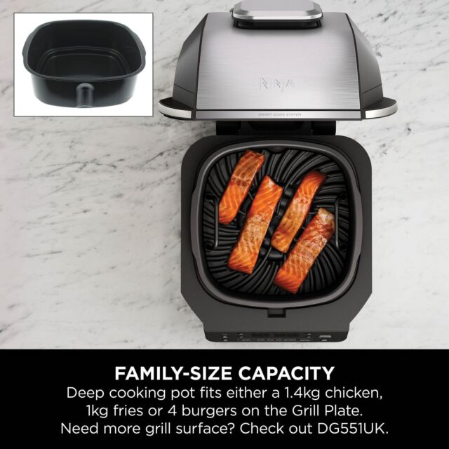 Ninja EG351UK Grill & Air Fryer - Black/Silver