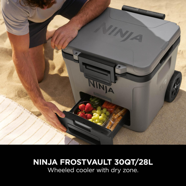 Ninja FB230UKGY FrostVault 30QT/28L Wheeled Cooler Slate Grey