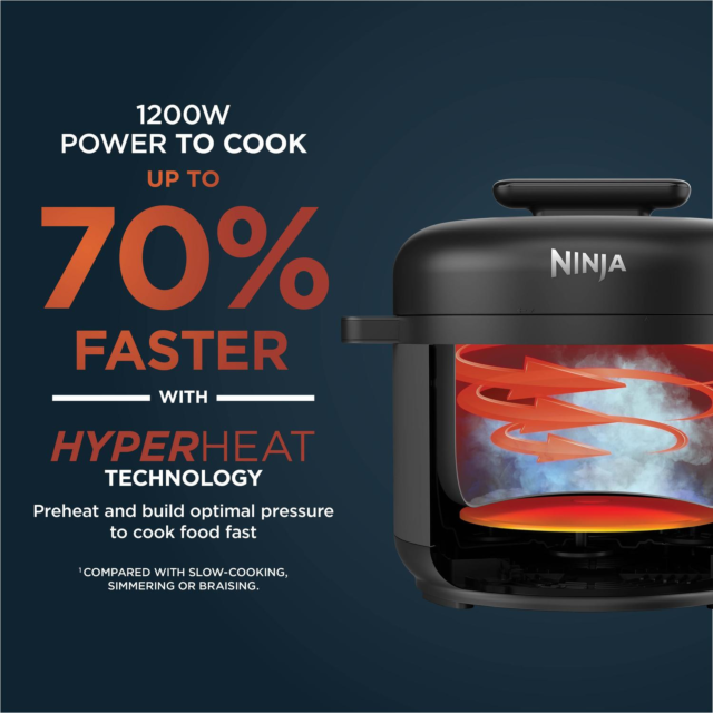 Ninja PC201UK 9-in-1 Pressure and Rice Cooker Grey