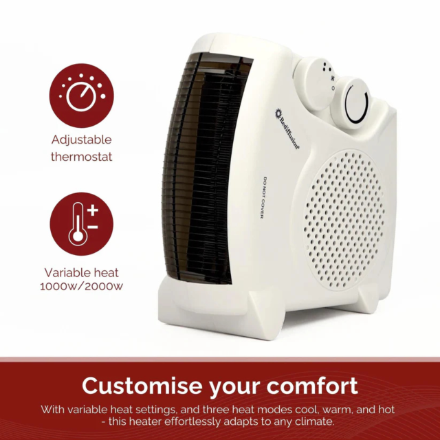 Rediffusion RED901 2kw Dual Position Fan Heater