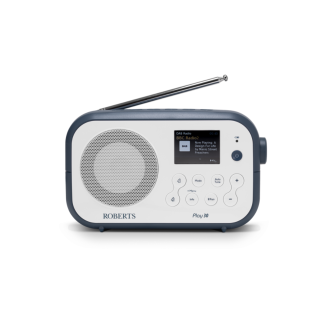 Roberts Radio Play30 DAB/DAB+/FM RDS Digital Radio - Blue & White