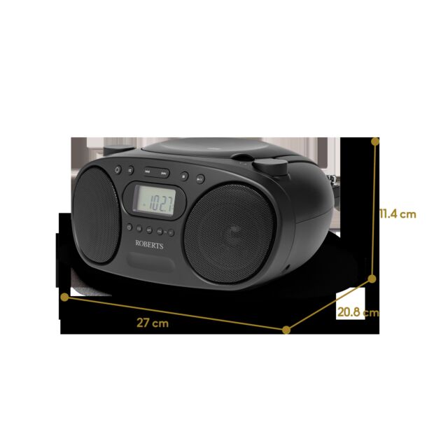 Roberts Radio ZOOMBOXFMBK CD Player - Black