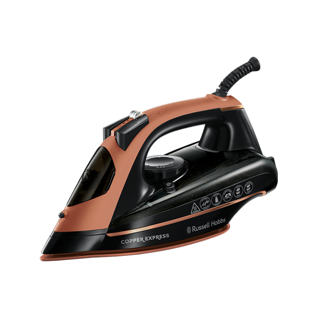 Russell Hobbs 23975 2600W Copper Express Iron - Black/Copper