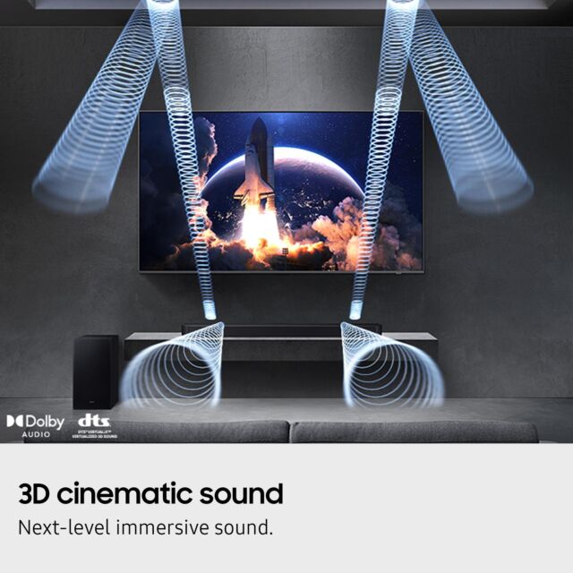 Samsung HW-Q600F/XU 3.1.2ch Q-Series Soundbar with Subwoofer - Titan Black