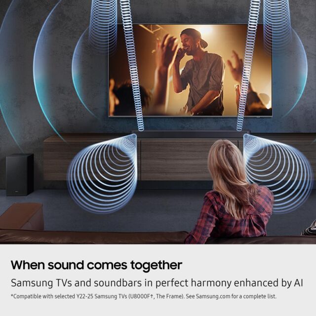 Samsung HW-Q600F/XU 3.1.2ch Q-Series Soundbar with Subwoofer - Titan Black