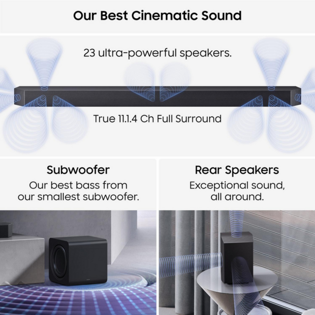 Samsung HW-Q990H/XU 11.1.4ch Soundbar with Subwoofer