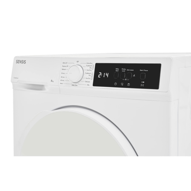 Sensis TDCF018BW 8kg Condenser Tumble Dryer - White
