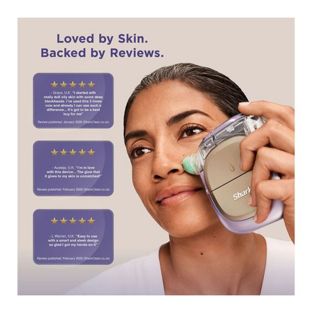 Shark XSKACS300UKPL FacialPro Glow + Depuffi Spa Purple