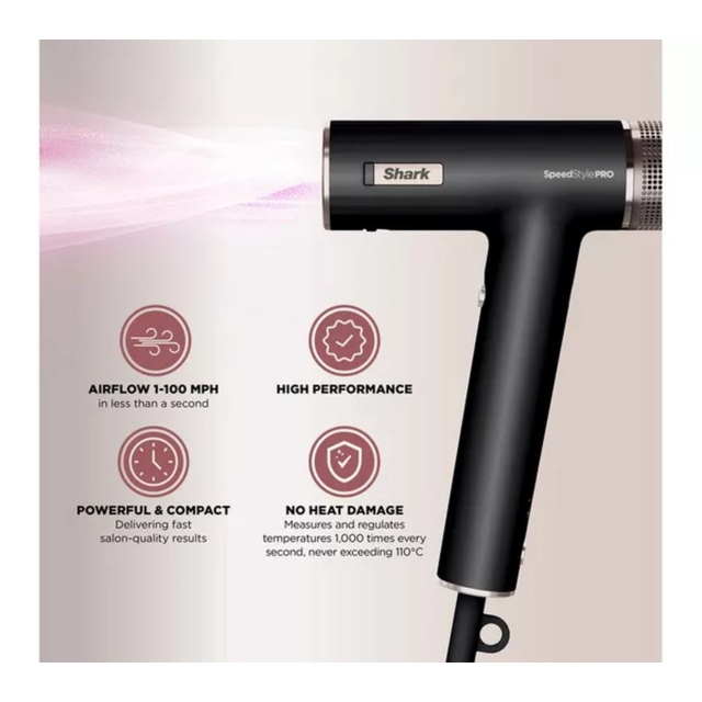 Shark HD752UK 5-in-1 High Velocity Hair Dryer Black
