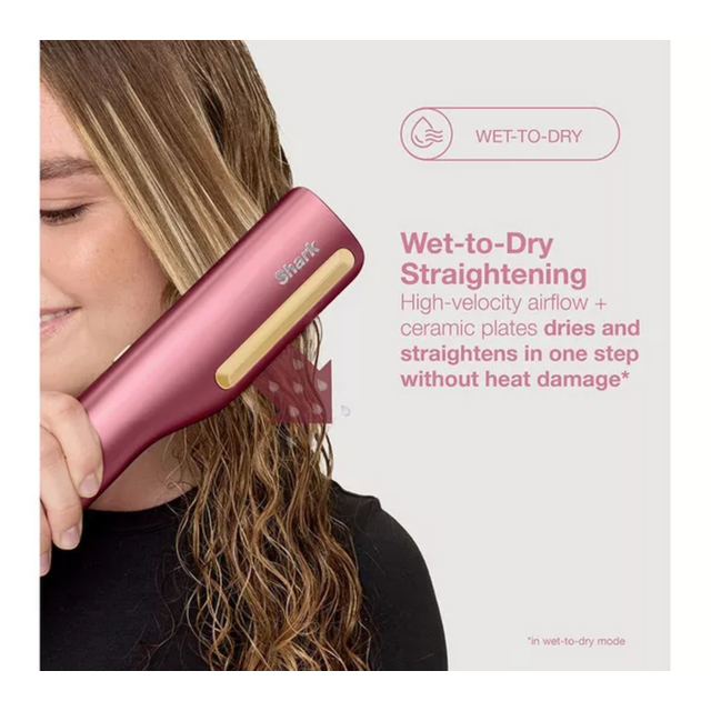 Shark HT401UKPK SilkiPro 2-in-1 Hair Straightener Dryer