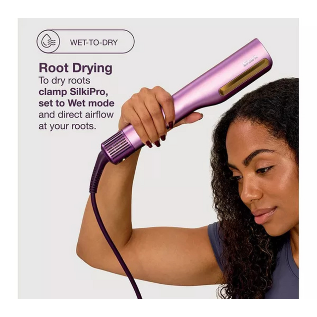 Shark HT401UKPU SilkiPro 2-in-1 Hair Straightener Dryer