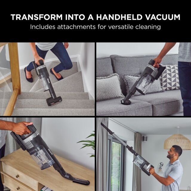 Shark IZ420UKT Stratos Cordless Stick Vacuum Cleaner - 120 Minutes Run Time - Silver
