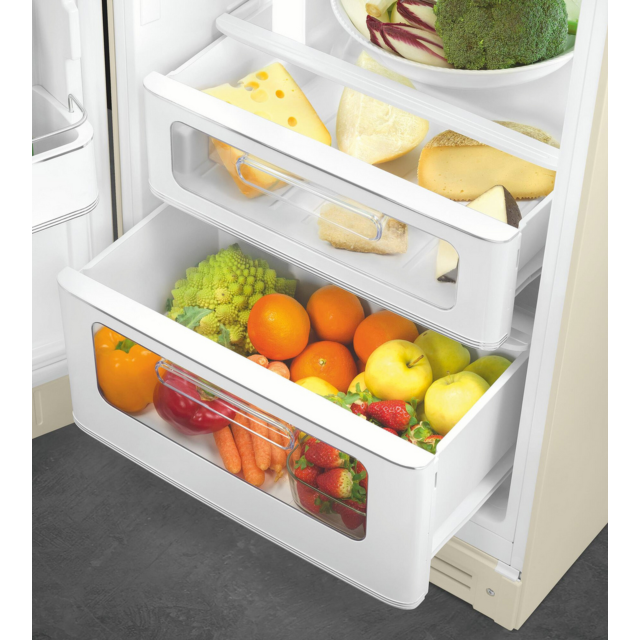 Smeg FAB30LCR6UK 60cm 75/25 Fridge Freezer Cream