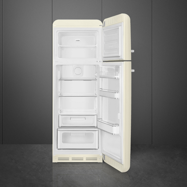 Smeg FAB30RCR6UK 60cm Cream Fridge Freezer 75/25
