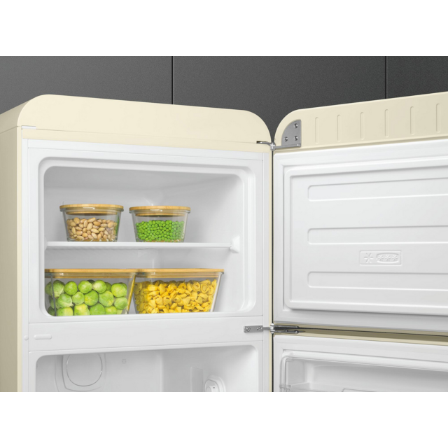 Smeg FAB30RCR6UK 60cm Cream Fridge Freezer 75/25