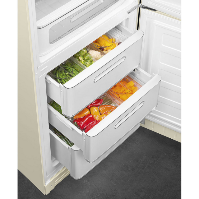 Smeg FAB32RCR6UK 60.1cm 70/30 Fridge Freezer Cream