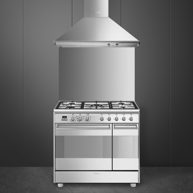 Smeg SCB92MX8 79.7cm Dual Fuel Rangecooker Stainless