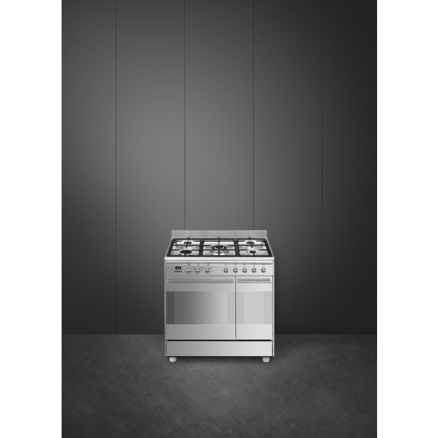Smeg SCB92MX8 79.7cm Dual Fuel Rangecooker Stainless