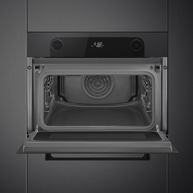 Smeg SO4201M1BI 40L Built-In Combo Microwave Black