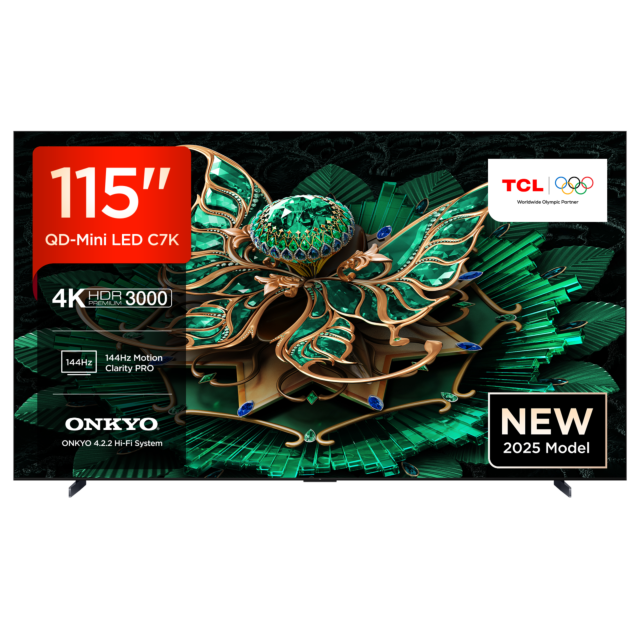 TCL 115C7K-UK 115inch 4K QD-Mini LED UHD Smart Google TV