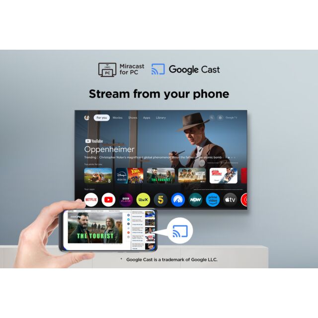 TCL 50V6C-UK 50inch 4K Direct LED HDR Google TV