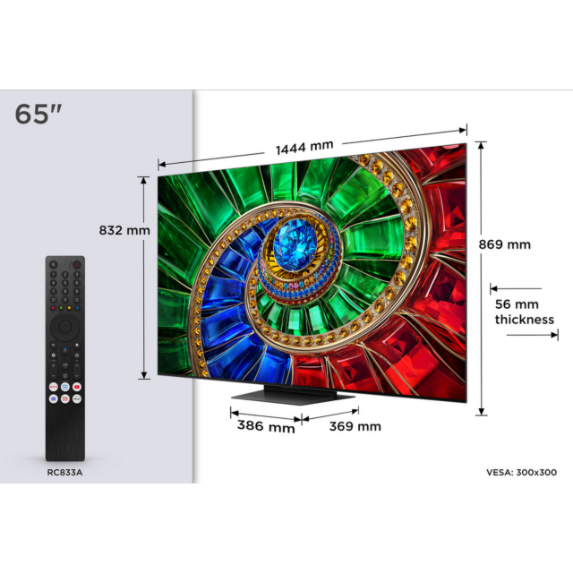 TCL 65RM7L-UK 65-inch 4K Ultra HD RGB MINI LED TV