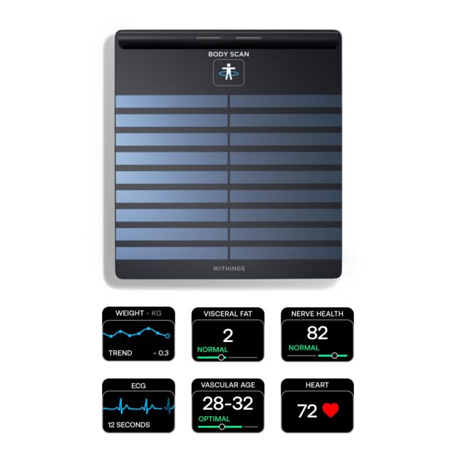 WITHINGS WBS08 Body Scan Smart Scale - Black