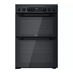 Hotpoint HDM67V9CMB 60cm Ceramic Double Electric Cooker - Black